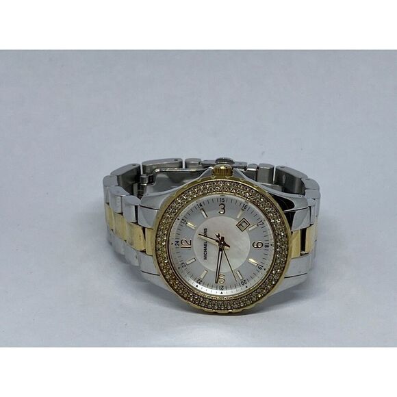 Michael Kors MK5584 Women's Two Tone Bracelet Analog Dial Quartz Watch MP727 - Picture 7 of 12